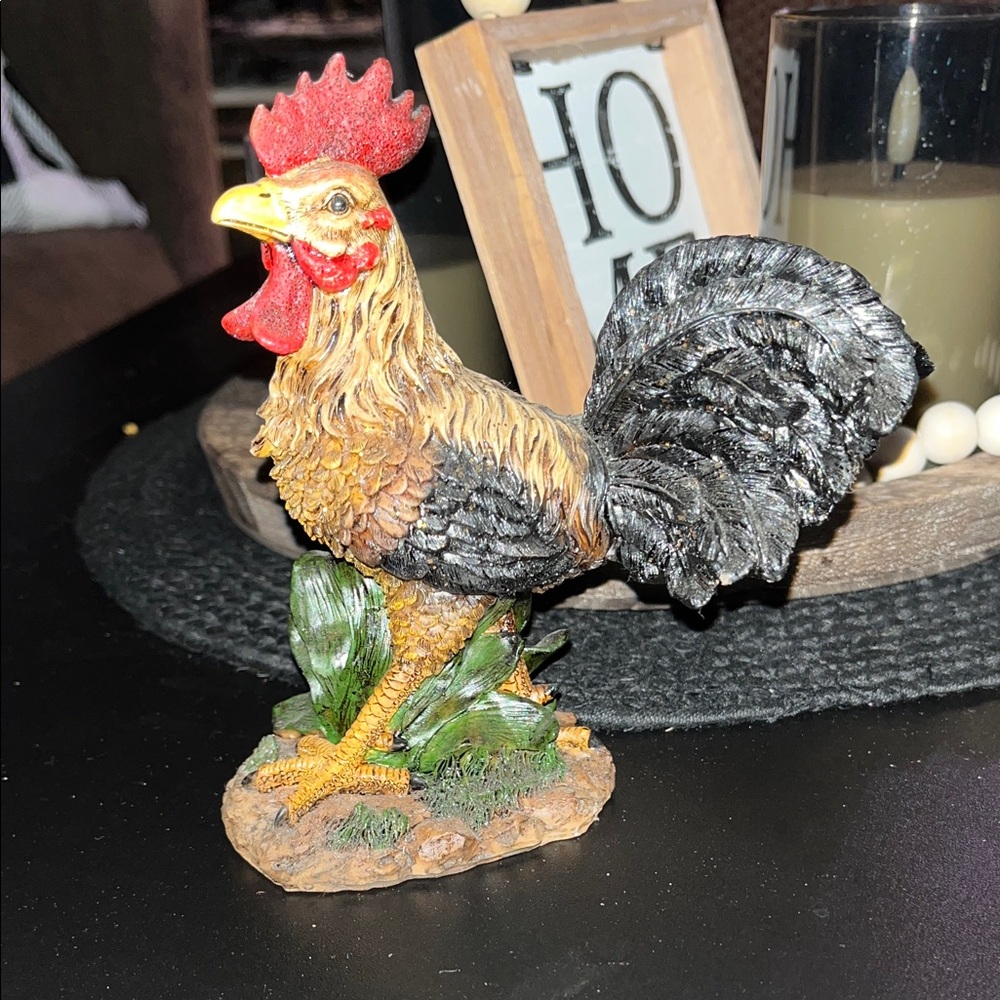 Colorful Rooster Figurine